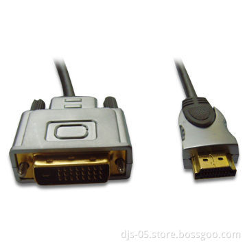 HDMI M to DVI M Metal Assembly Cables with 1.5m/3m Length and AWG30/AWG28 Wire